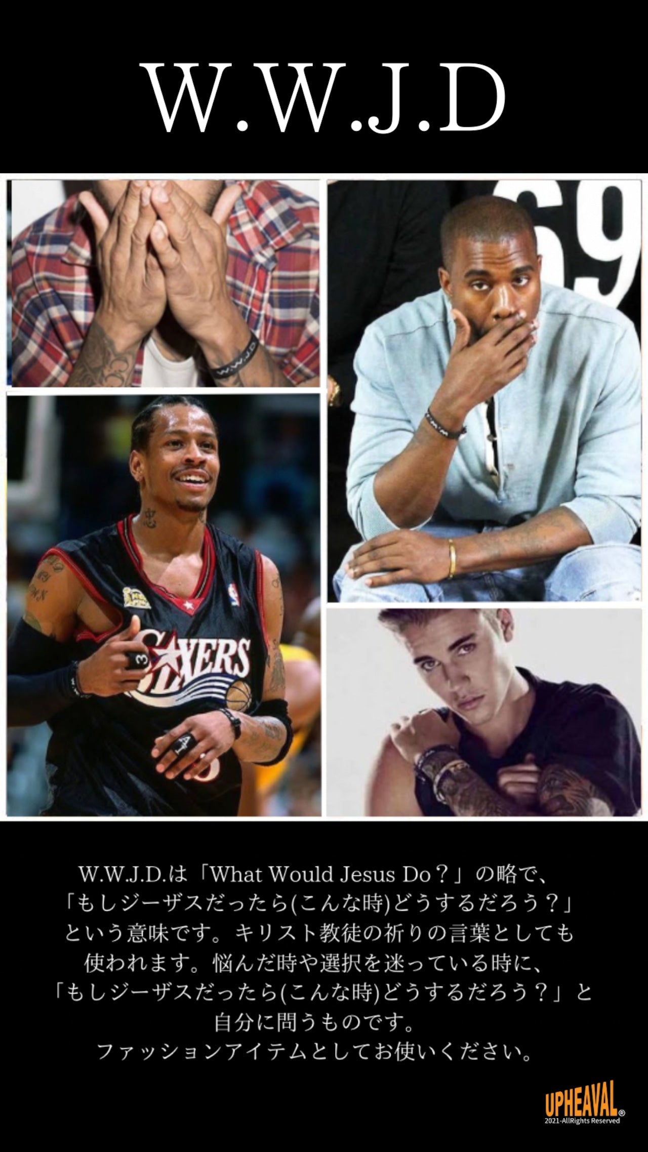 W.W.J.D. What would Jesus do リストバンド