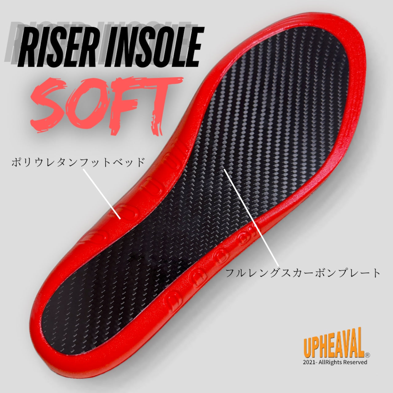 バスケットボール　カーボン　インソール　アップヒーバル　ライザーインソール Riser insole 2.0 ライザーインソール 2.0 高い安定性と超高反発